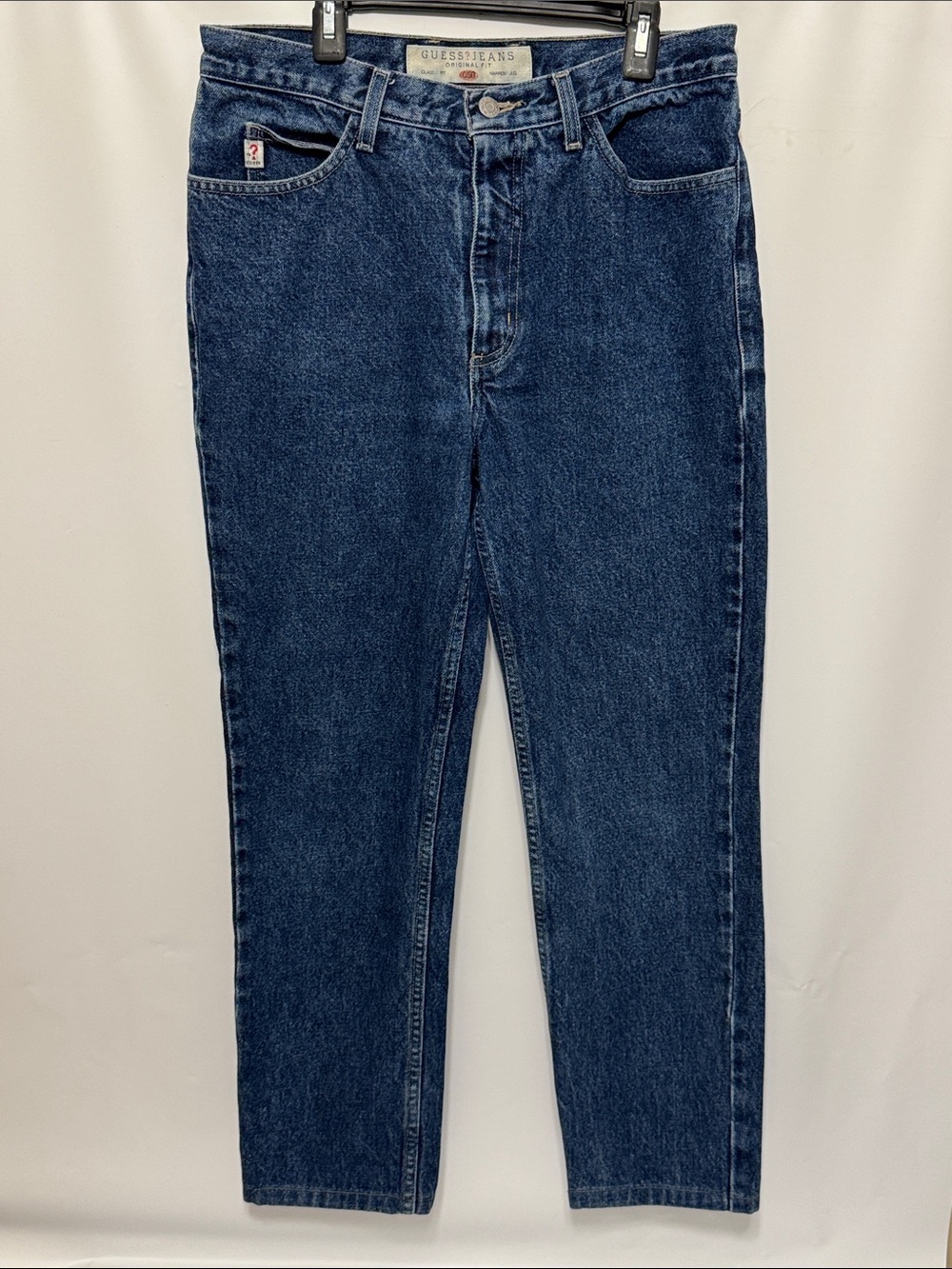 Vintage Guess Jeans Original Fit Classic Cut Tapered Narrow Leg Blue Denim